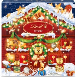 LINDT Calendrier de l'Avent Enfants Chocolat au Lait Teddy 124g