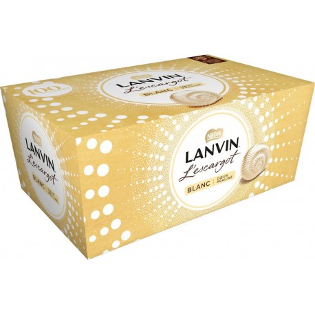 LANVIN Escargots de Chocolat Blanc Coeur Praliné 160g