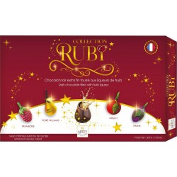 ABTEY Assortiment de Chocolats Noir Extra-Fin Fourés à la Liqueur de Fruits 200g
