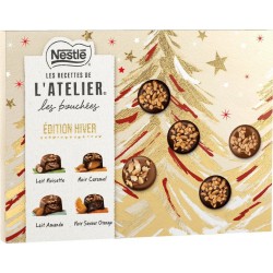 Nestlé LES RECETTES DE L'ATELIER Assortiment de Chocolats Lait, Noir Edition Hiver 190g