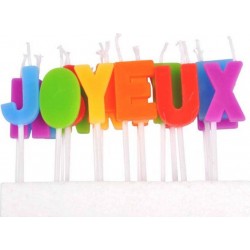 PARIS PRIX Lot De 18 Bougies joyeux Anniversaire 17cm Multicolore