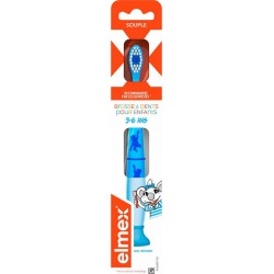ELMEX Brosse à Dents Souple Enfants 3-6 Ans Avec Ventouse