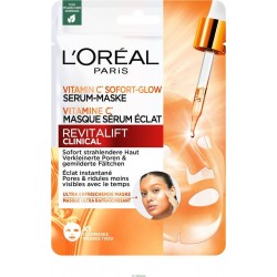 L'OREAL PARIS Masque Tissu Visage Eclat Vitamine C Acide Salicylique Unifie Purifie
