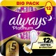 ALWAYS Serviettes Hygièniques Avec Ailettes Nuit Taille 5 Platinum Secure Night Extra