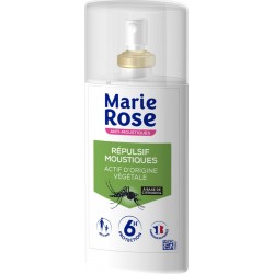 MARIE ROSE Anti-moustiques Actif d'Origine Végétale À Base de Citriodiol Protection 6h Dès 2 Ans Fabriqué en France