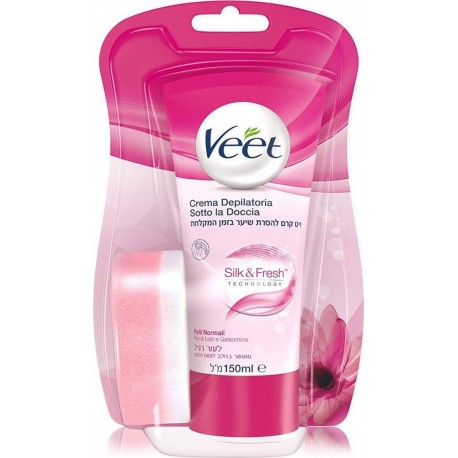 Veet Crème Dépilatoire Sous La Douche Silk Fresh Technology Peau Nominale 150ml