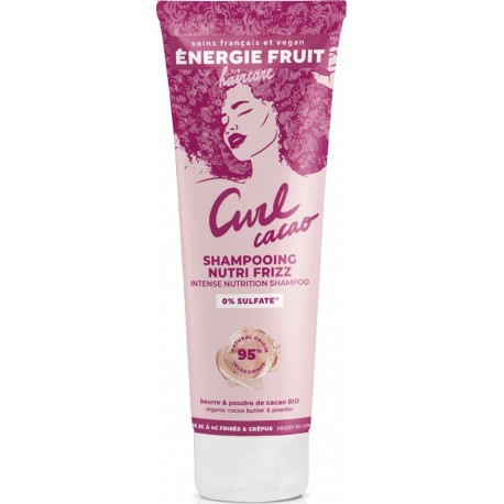 ENERGIE FRUIT Shampoing Nutri Intense pour Cheveux frisés et crépus Beurre et Poudre de Cacao Bio Energie Fruit