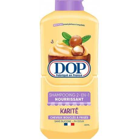 DOP Shampoing Nourrissant 2En1 pour Cheveux bouclés à frisés Karité Sans Silicone