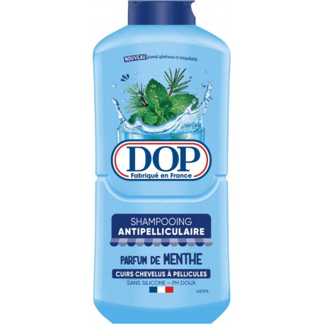DOP Shampoing Antipelliculaire pour Cheveux à pellicules Menthe Sans silicone pH Doux