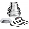 TEFAL Batterie de cuisine Cook Eat 17pcs Ingenio Inox
