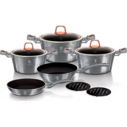 BERLINGER HAUS Batterie de cuisine Moonlight Induction 10 Pièces Aluminium