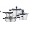 BAUMALU Batterie de cuisine Batterie Inox 6 pcs Onyx