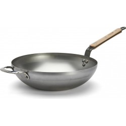 DE BUYER Wok Mineral B Bois 32cm