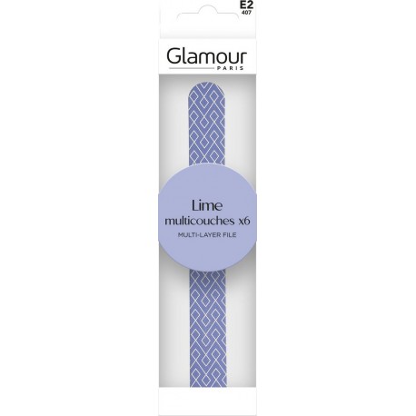 GLAMOUR PARIS Lime à Ongles Multicouches pack de 6