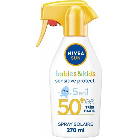 NIVEA SUN BABIES&KIDS SENSITIVE PROTECT PRODUIT DE BRONZAGE VAPORISATEUR 270ML 1CT WATERPROOF PROTECTEUR VISAGE ET CORPS ENFANT
