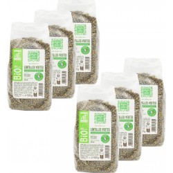 Grain De Frais Lentille Verte Bio France les 6 unités de 0.5Kg