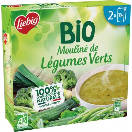 Liebig Soupe Moulinée de Légumes Verts Bio 2x30cl 60cl
