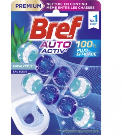 BREF Blocs WC Eucalyptus Eau Bleu Auto Activ' Premium
